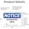 Signmission Quarantine Area #____, 7 in W x Rectangle, Vinyl Decal OS-2PACK-NS-D-57-L-17933 - alternate 3